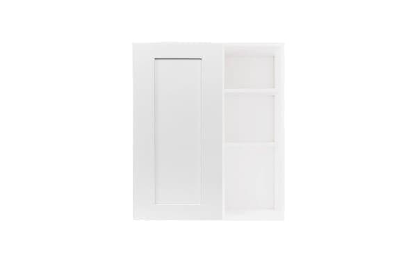 White Shaker 27" Wall Blind Corner Cabinet - White Shaker RTA cabinet (SKU WBC2736)