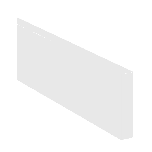 White Shaker Wall Filler 96"x3" - White Shaker RTA cabinet (SKU WF 3*96)