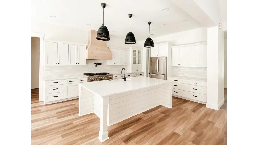 White Shaker drawer bases and lazy susan corner - RTA Cabinets Canada